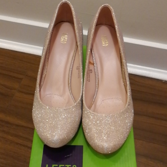 (3/$40) Brand new sparkly nude stilettos by Left & Roght - Picture 2 of 6
